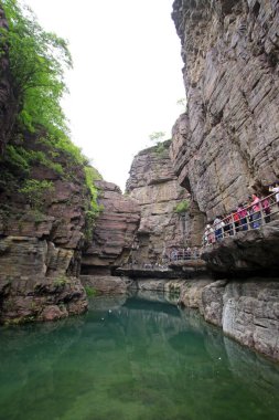 Yuntai Dağı manzaralı, Jiaozuo şehri, Henan bölgesi, Çin