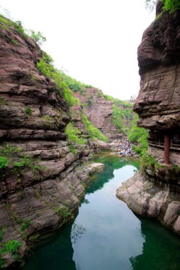 Yuntai Dağı manzaralı, Jiaozuo şehri, Henan bölgesi, Çin