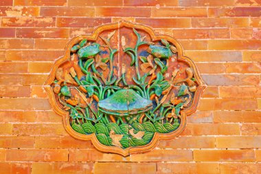 Jöleli taş heykel, Çin antik mimari manzarası Chin 'de.