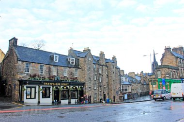 Edinburgh - 21 Aralık: Edinburgh şehir merkezi, 21 Aralık 2015, Edinburgh, İngiltere.