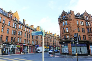 Glasgow - 23 Aralık: Kentsel inşaat manzarası, 23 Aralık 2015, Glasgow, İngiltere.