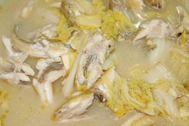 Çin yemekleri, fotoğrafa yakın çekim.