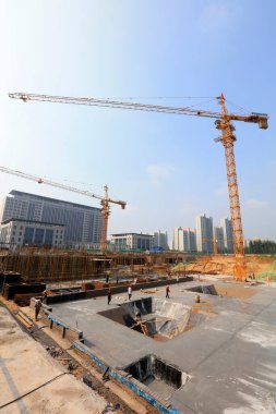 Çin 'de işlek bir inşaat alanı