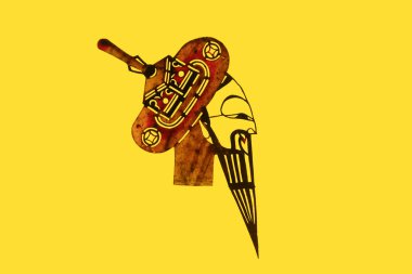 traditional Chinese paper-cut works, closeup of photo