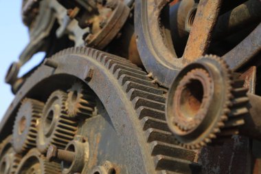 Mekanik vites, fotoğrafa yakın çekim.