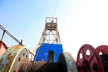 Maden ocağında mayın vinci.