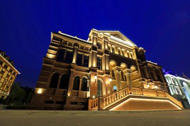 Parktaki Avrupa mimari manzarası, Tangshan, Chin