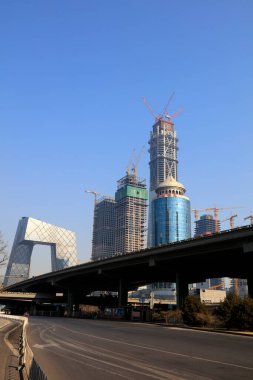 Pekin - 2 Şubat 2017: Zhongguo Zun İnşaat, Pekin, Çin