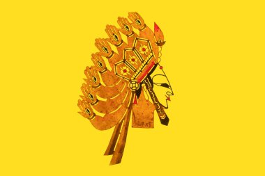 traditional Chinese paper-cut works, closeup of photo