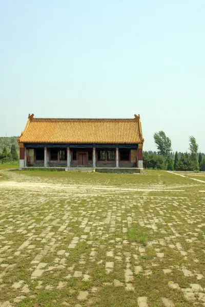 Antik Çin geleneksel mimari tarzı manzara, yakın çekim