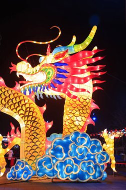 ejderha şekilli fener, fotoğrafa yakın çekim