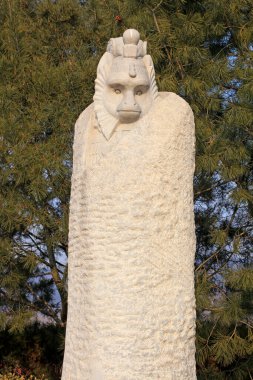 Çin antik tapınak hayvan heykeli