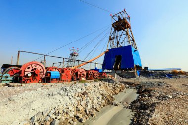 Maden ocağında mayın vinci.