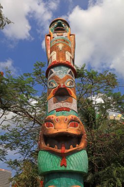 Parktaki tahta totem direkleri, Çin