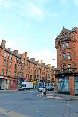 Glasgow - 23 Aralık: Kentsel inşaat manzarası, 23 Aralık 2015, Glasgow, İngiltere.