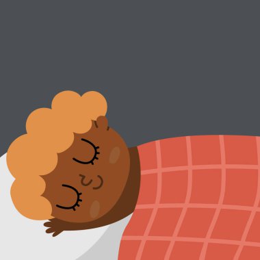 Sleeping boy icon. Cute napping kid. Child doing daily routine. Night ritual or healthy lifestyle concep