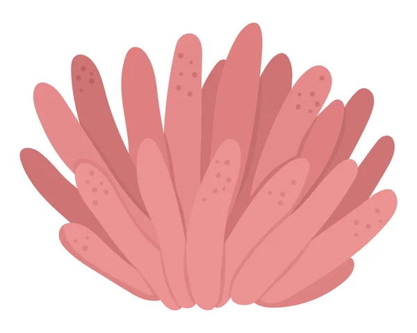 아네모네 아이콘입니다 속에는 귀여운 바닷말이 그려져 식물의 부분입니다 하얀색 배경에 — 스톡 벡터