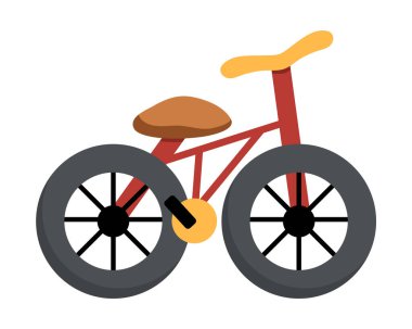 Vector bicycle icon. Flat bike illustration isolated on white background. Active sport equipment sign. Simple active hobby picture. Alternative ecological transportation concep
