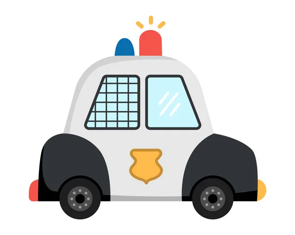 Vektör Polis Arabası Çocuklar Için Komik Bir Taşıma Aracı Güzel — Stok Vektör