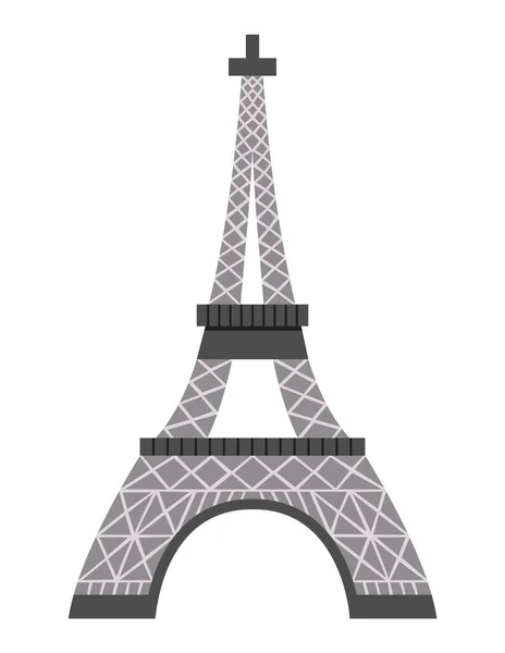 Vector Eiffel Tower Icon Paris Sight Illustration Traditional France Landmark — Stock Vector