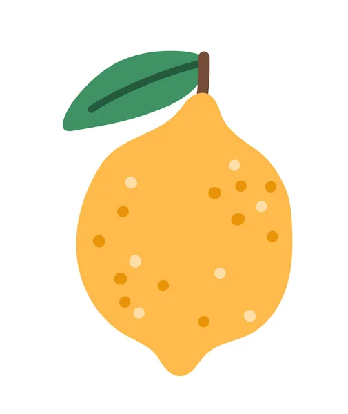 Vektor Zitronen Symbol Illustration Von Zitrusfrüchten Isoliert Auf Weißem Hintergrund — Stockvektor