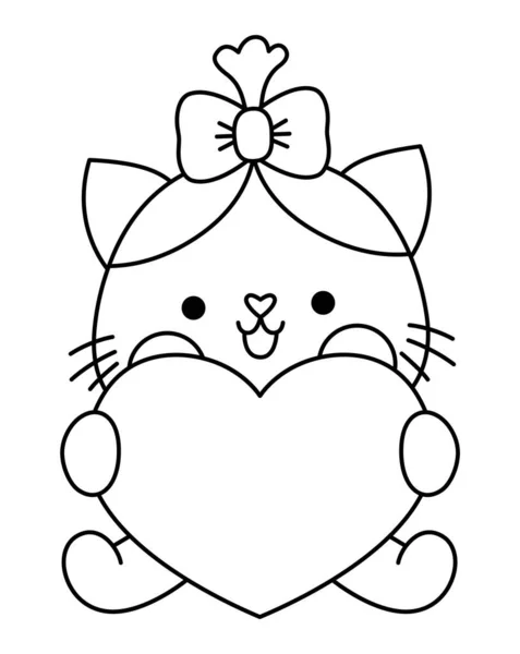 Kawaii kitten coloring pages 