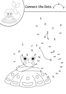 Deniz kabuğundaki sevimli deniz kızıyla nokta nokta ve renk aktivitesi. Okyanus krallığı, noktaları deniz prensesiyle birleştiriyor. Çocuklar için deniz boyama sayfası. Sualtı yazdırılabilir çalışma alanı