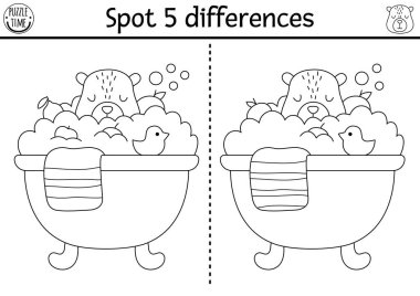 Çocuklar için farklılık oyunu bul. Kapibaralı siyah beyaz aktiviteler, mandalinalarla köpüklü banyo yapan hayvanlar. Capibara 'lı çocuklar için çizgi bulmacası. Yazdırılabilir çalışma tablosu, renklendirici pag