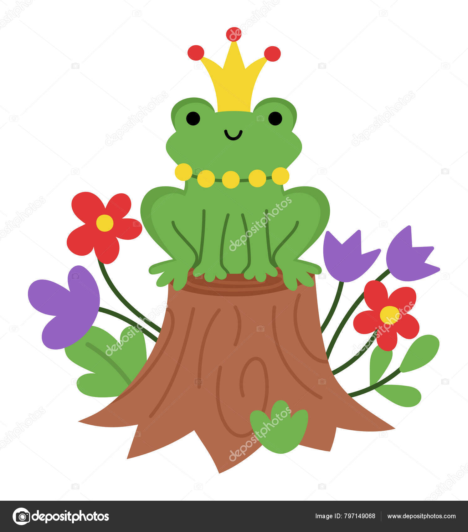 Vectores de Rana encantada, imágenes vectoriales | DepositPhotos, image size:1495x1700