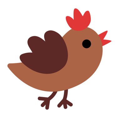 Vector flying brown bird icon. Magic creature clipart. Cute fairytale character. Woodland fantasy animal. Forest fairy tale illustration isolated on white backgroun