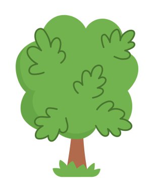 Vector acorn tree icon. Magic object clipart. Woodland fantasy plant. Forest fairy tale illustration isolated on white backgroun