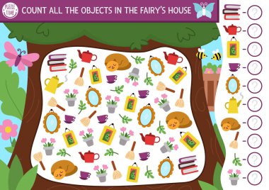 Periler Diyarı 'nda peri ağacı şeklinde çocuklar için casusluk oyunu oynarım. Samimi iç eşyalarla, mobilyalarla arama, sayma faaliyetleri. Peri masalı basılabilir çalışma tablosu. Kızlarla basit bir fantezi bulmacası