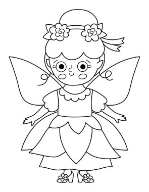 Peri, çiçek, prenses, ikon, orman, ormanlık, küçük kız, sihir, fantezi, peri masalı, siyah, beyaz, kontür, boyama, sayfa, kitap, çizgi, dış hat, bitki, gül, şakayık, lale, elbise, yaprak, kanat, peri ülkesi, efsunlu, bahçe, elf, cüce, cüce, fay, kreatu