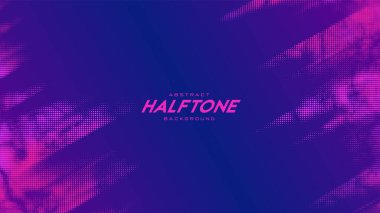 Soyut vektör monokrom yarım ton arkaplanı yırtılmış. Noktalanmış doku elementi. Çapraz bileşim.