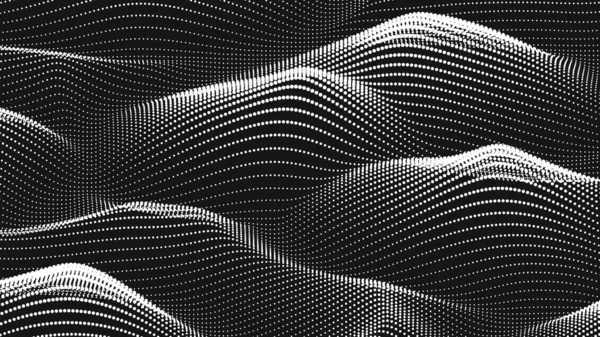 Texture Sonore Des Ondes Ponctuelles Fond Point Abstrait Contexte Technologique — Image vectorielle