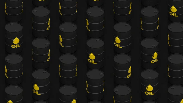 Svart Olja Eller Petroleumfat Bensin Eller Råolja Behållare Render Illustration — Stockfoto