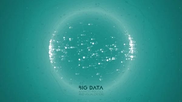 Visualização Big Data Infográfico Futurista Informação Design Estético Complexidade Visual —  Vetores de Stock