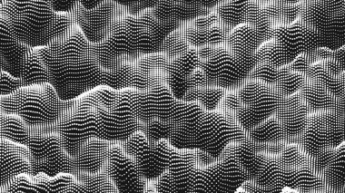 Nokta dalga ses dokusu. Soyut nokta arkaplanı. Teknolojik siber uzay arkaplanı