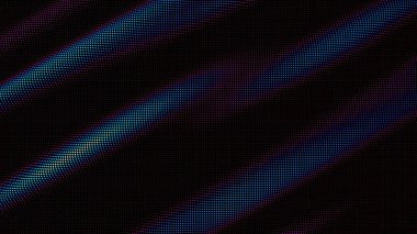 Renkli noktalar dalgaları. Nokta dizisinin dijital veri sıçraması. Fütürist pürüzlü UI elementi.