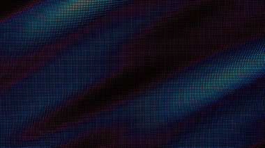 Renkli noktalar dalgaları. Nokta dizisinin dijital veri sıçraması. Fütürist pürüzlü UI elementi.