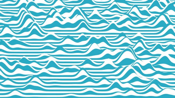 Trendy Rayures Bleues Blanches Toile Fond Déformée Ondulation Procédurale Avec — Image vectorielle