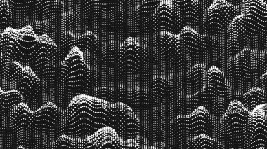 Point wave bump texture. Abstract dot background. Technological cyberspace background