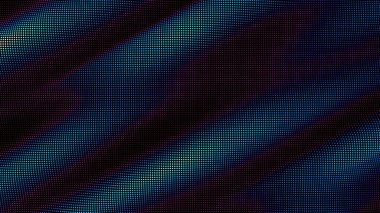 Renkli noktalar dalgaları. Nokta dizisinin dijital veri sıçraması. Fütürist pürüzlü UI elementi.