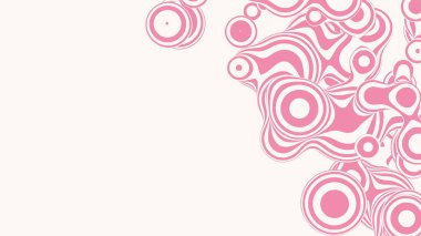 Sıvı 3D lolipop metaforu, organik yapısı var. Soyut vektör şeker arka planı. Akıcı eğlenceli pembe şekiller