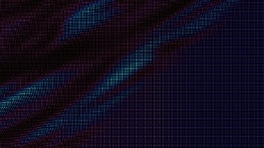 Renkli noktalar dalgaları. Nokta dizisinin dijital veri sıçraması. Fütürist pürüzlü UI elementi.