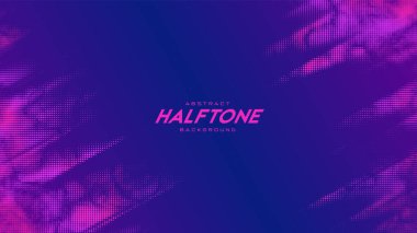 Soyut vektör monokrom yarım ton arkaplanı yırtılmış. Noktalanmış doku elementi. Çapraz bileşim.