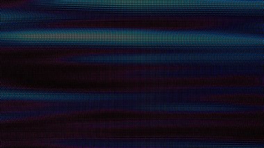 Renkli noktalar dalgaları. Nokta dizisinin dijital veri sıçraması. Fütürist pürüzlü UI elementi.