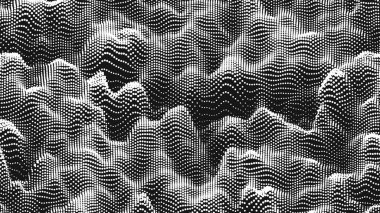 Nokta dalga ses dokusu. Soyut nokta arkaplanı. Teknolojik siber uzay arkaplanı