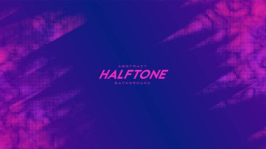 Soyut vektör monokrom yarım ton arkaplanı yırtılmış. Noktalanmış doku elementi. Çapraz bileşim.