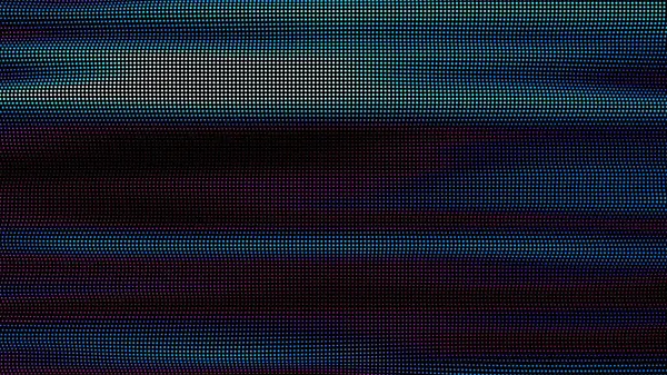 Renkli noktalar dalgaları. Nokta dizisinin dijital veri sıçraması. Fütürist pürüzlü UI elementi.